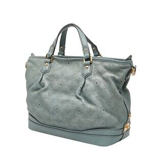 Louis Vuitton Handbag Monogram Leather Mahina Blue Stella Bag Shoulder Ciel